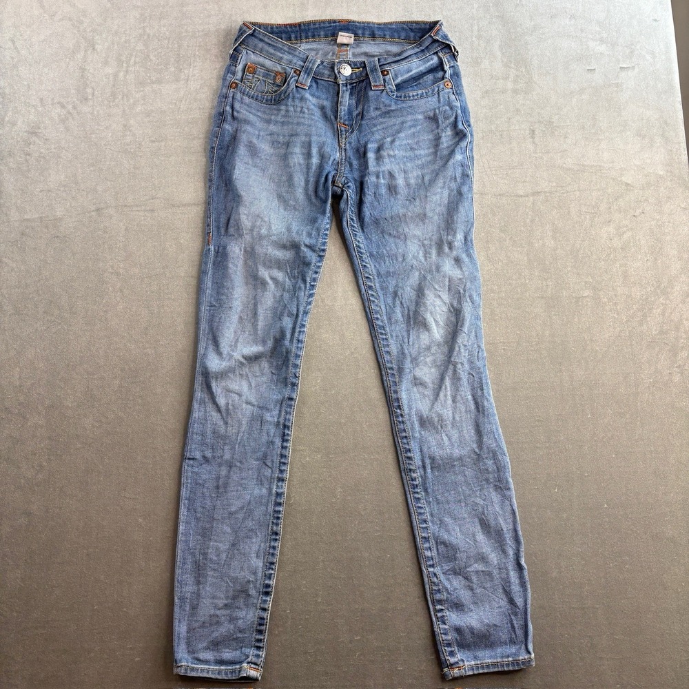 True Religion Section Skinny Jeans Light Wash Y2K Women's Size 25